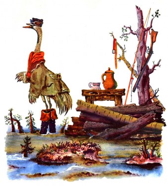 Журавль и цапля (белорусская сказка) - читать на Дерево Сказок